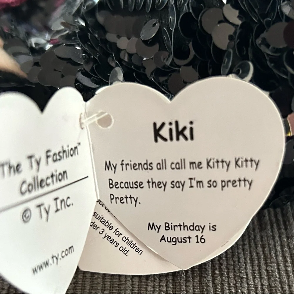 TY Flip Sequin Make up Cosmetic pouch Pencil case Kiki Cat NWT